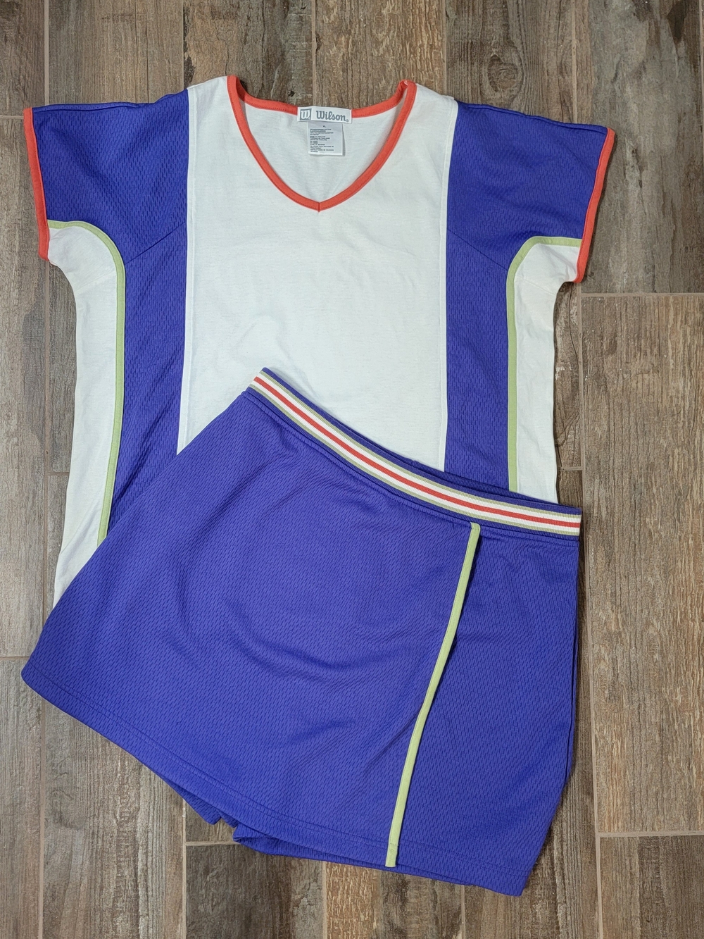 Wilson Purple and White Athletic Tennis Skirt and Top Set